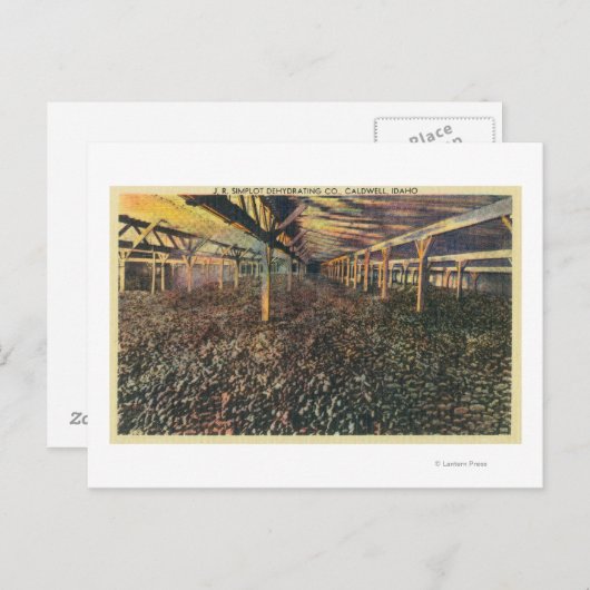 Innenansicht des JR Simplot Dehydrating Co Postkarte (Vorne/Hinten)