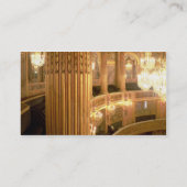 Innenansicht des Opernhauses, das in Richtung t Visitenkarte (Rückseite)