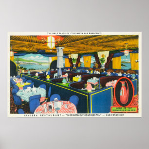 Innenansicht des Riviera-Restaurants Poster