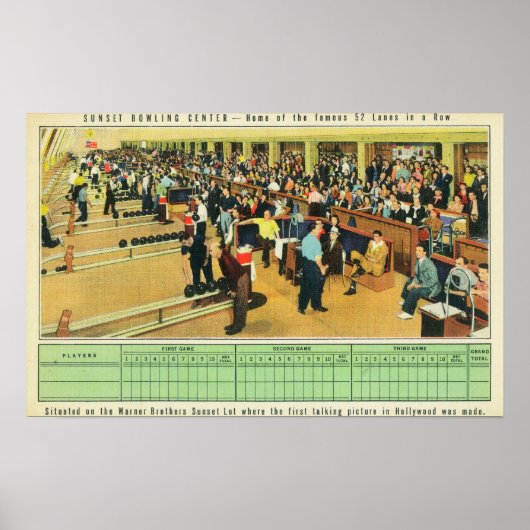 Innenansicht des Sunset Bowling Center 2 Poster (Vorne)