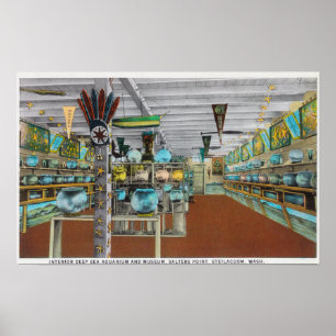 Innenansicht des Tiefsee-Aquariums Poster