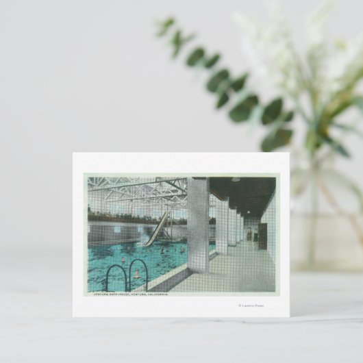 Innenansicht des Ventura Bath House Postkarte (Stehend Vorderseite)