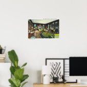 Innenansicht des Wohnzimmers des FDR Poster (Heimbüro)