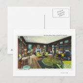 Innenansicht des Wohnzimmers des FDR Postkarte (Vorne/Hinten)