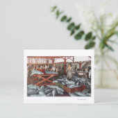 Innenansicht einer Lachskannerie Postkarte (Stehend Vorderseite)