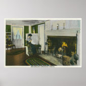 Innenansicht eines New England Homestead Poster (Vorne)