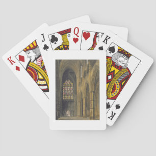 Innenansicht von Westminster Abbey blickend in Spielkarten
