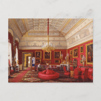 Innenansichten des Winterpalais auf Postkarte