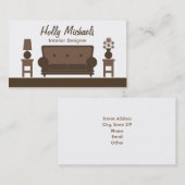 Innenarchitekt - Brown-Wohnzimmer Visitenkarte (Vorne/Hinten)