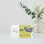 Innenarchitekt-Dekor-Grün-förderndes modernes Visitenkarte (Stehend Vorderseite)