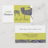 Innenarchitekt-Dekor-Grün-förderndes modernes Visitenkarte (Vorne/Hinten)