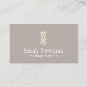 Innenarchitekt der eleganten Rosengoldgrauen Visitenkarte