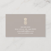 Innenarchitekt der eleganten Rosengoldgrauen Visitenkarte (Rückseite)