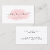 Innenarchitekt des eleganten modernen rosa visitenkarte (Vorne/Hinten)