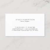 Innenarchitekt des eleganten modernen rosa visitenkarte (Rückseite)