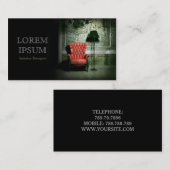 Innenarchitekt-Geschäfts-rote Stuhl-Karte Visitenkarte (Vorne/Hinten)