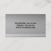 Innenarchitekt-hellgraue Stuhl-Karte Visitenkarte (Rückseite)