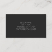 Innenarchitekt-klassisches weißes Stuhl-Wohnzimmer Visitenkarte (Rückseite)