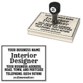 Innenarchitekt mit Namen, Anschrift usw. Gummistempel (Stempel)