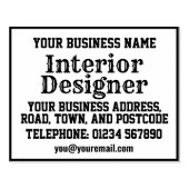 Innenarchitekt mit Namen, Anschrift usw. Gummistempel (Prägung)