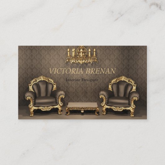 Innenarchitekt-Möbel-Dekorateur-Klassiker-Zuhause Visitenkarte (Vorderseite)