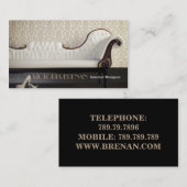 Innenarchitekt-Möbel-weißes klassisches elegantes Visitenkarte (Vorne/Hinten)