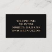 Innenarchitekt-Möbel-weißes klassisches elegantes Visitenkarte (Rückseite)