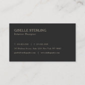 Innenarchitekt Monogramm Professional Visitenkarte (Rückseite)