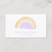 Innenarchitekt Pastor Aquarellfarbe Visitenkarte (Vorderseite)