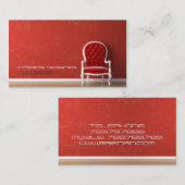 Innenarchitekt Red Wall Vorsitzender Visitenkarte (Vorne/Hinten)