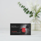 Innenarchitekt-roter Stuhl-klassischer Visitenkarte (Stehend Vorderseite)