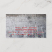 Innenarchitekt-roter Stuhl-Raum-Dekor-lebendes Visitenkarte (Rückseite)