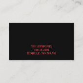 Innenarchitekt-rotes Sofa-Möbel-Studio Visitenkarte (Rückseite)