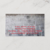 Innenarchitekt-rotes Stuhl-Wohnzimmer-Dekor-Blau Visitenkarte (Rückseite)