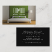 Innenarchitekt-Schablonen-Visitenkarte Visitenkarte (Vorne/Hinten)