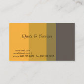 Innenarchitekt-Stylist-goldene Farbe Visitenkarte (Rückseite)