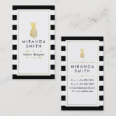 Innenarchitekt-Visitenkarte - Chic geometrisch Visitenkarte (Vorne/Hinten)
