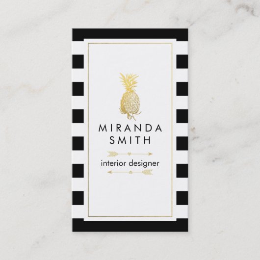 Innenarchitekt-Visitenkarte - Chic geometrisch Visitenkarte (Vorderseite)