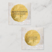 Innenarchitekt-Visitenkarte-Goldfolie Quadratische Visitenkarte (Vorne/Hinten)