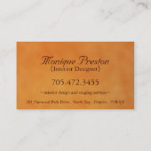 Innenarchitekt-Visitenkarte Visitenkarte (Rückseite)