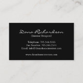 Innenarchitekt-Visitenkarte Visitenkarte (Rückseite)