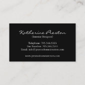 Innenarchitekt-Visitenkarte Visitenkarte (Rückseite)