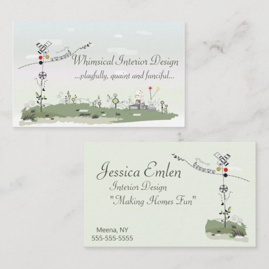 Innenarchitekt-Visitenkarte wunderlich Visitenkarte (Vorne/Hinten)