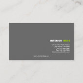 Innenarchitekt - Visitenkarten Visitenkarte (Rückseite)