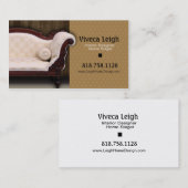 Innenarchitekt, ZuhauseStager Visitenkarte (Vorne/Hinten)