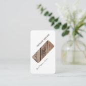Innenarchitektin mit minimalem Holzstil Visitenkarte (Stehend Vorderseite)