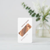 Innenarchitektin mit minimalem Holzstil Visitenkarte (Stehend Vorderseite)