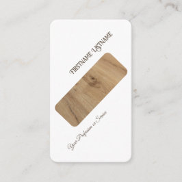 Innenarchitektin mit minimalem Holzstil Visitenkarte