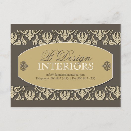 Innenarchitektin Werbung Postkarte (Vorderseite)