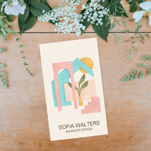 Innenarchitektin Zuhause inszeniert echtes Anwesen Visitenkarte